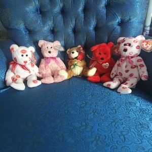 Ty Beanie Babies Valentine's Day Bears Bundle